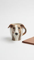 Taza galgo cerámica gris suave
