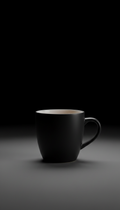 Taza cerámica negra mate