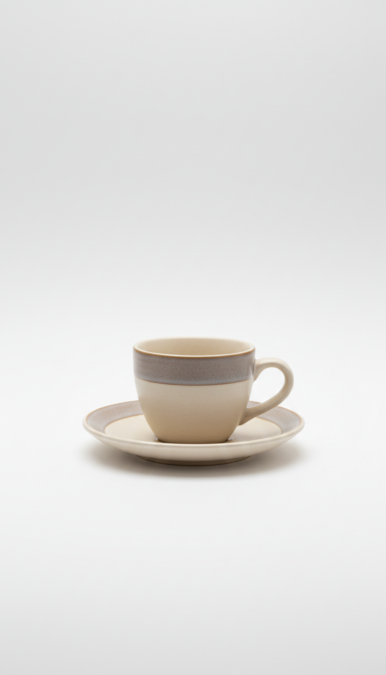 Set espresso con plato detalles sutiles