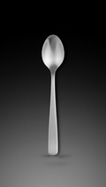 Cucharilla espresso plata cepillada diseño minimalista