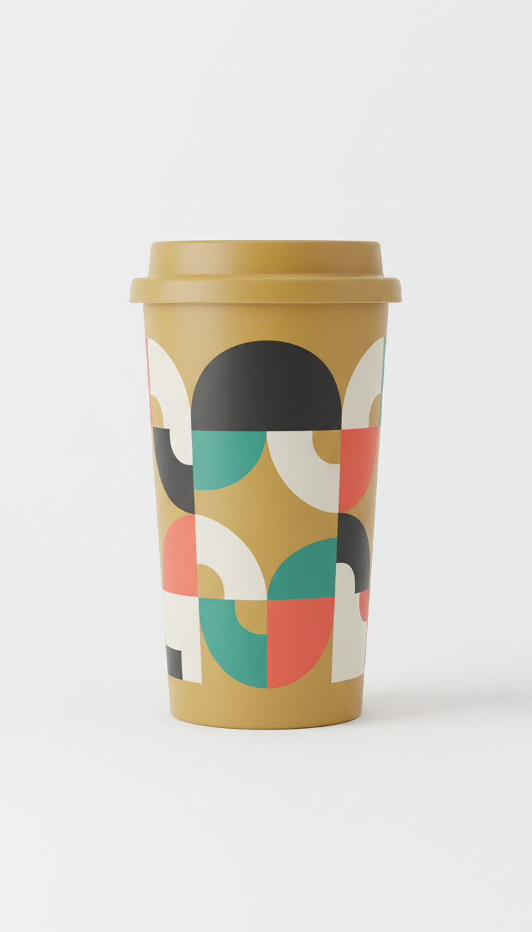 Vaso térmico edición limitada ocre dorado